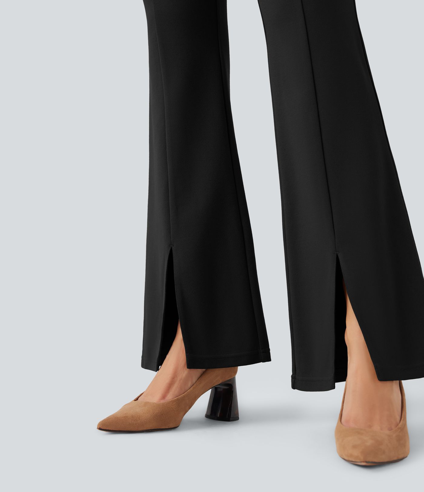 High Waisted Flare Work Pants