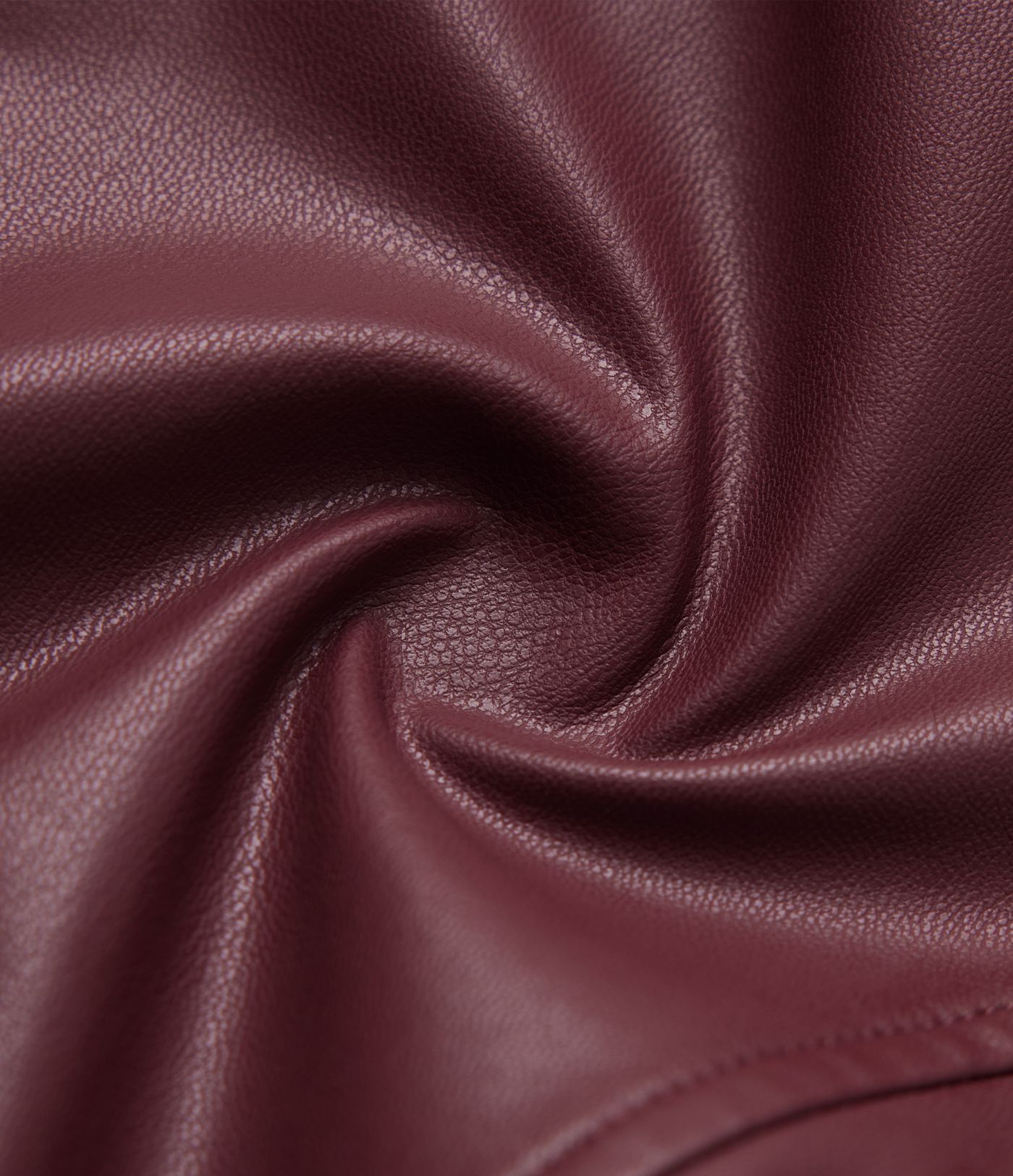 Stand Collar Long Sleeve Thumb Hole Fleece Casual PU Faux Leather Jacket