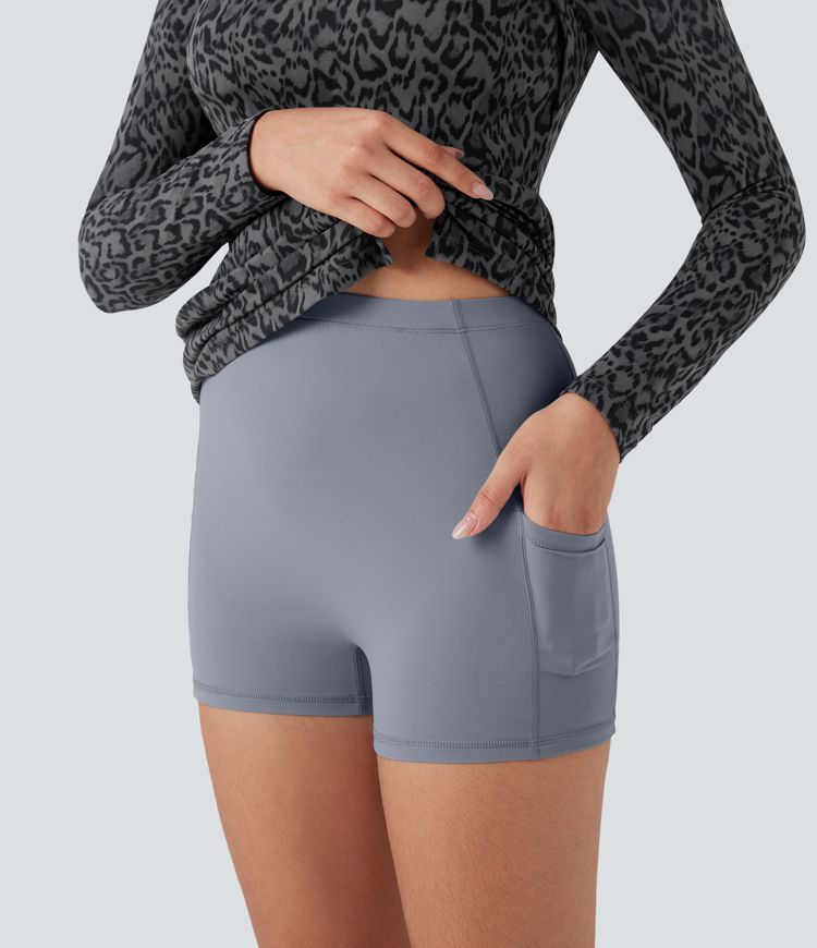 Halara UltraSculpt™ Leopard Print Long Sleeve 2-Piece Bodycon Mini Tennis Active Dress with Pocket