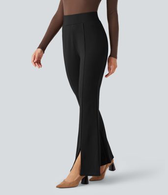 High Waisted Flare Work Pants