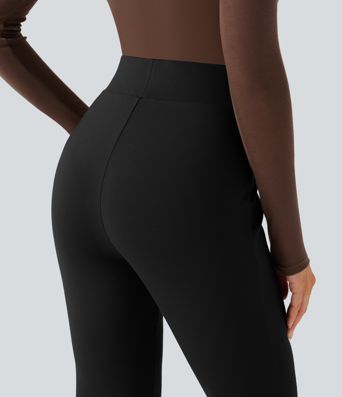 High Waisted Flare Work Pants