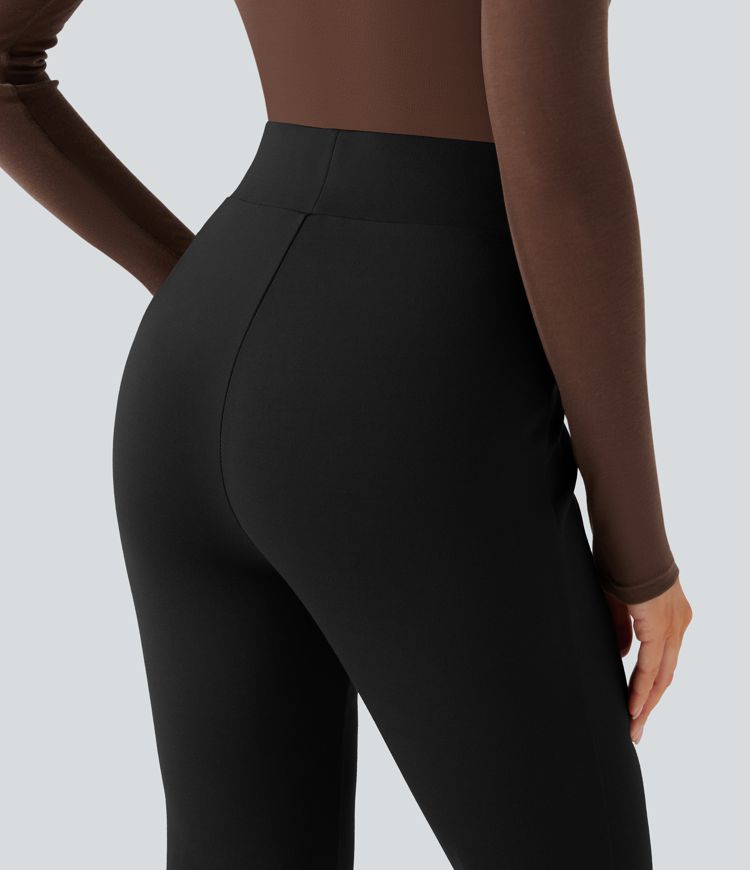 High Waisted Flare Work Pants