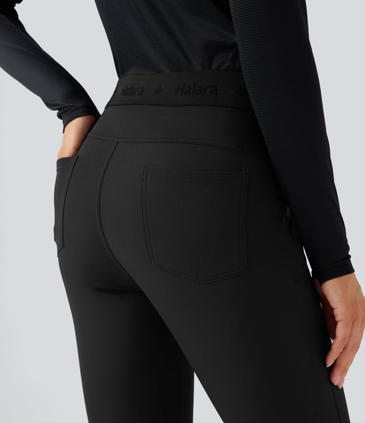 Water Repellent Mid Rise Hiking Pants with Zip Pockets