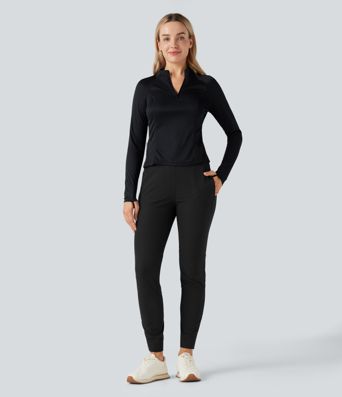 Water Repellent Mid Rise Hiking Pants with Zip Pockets