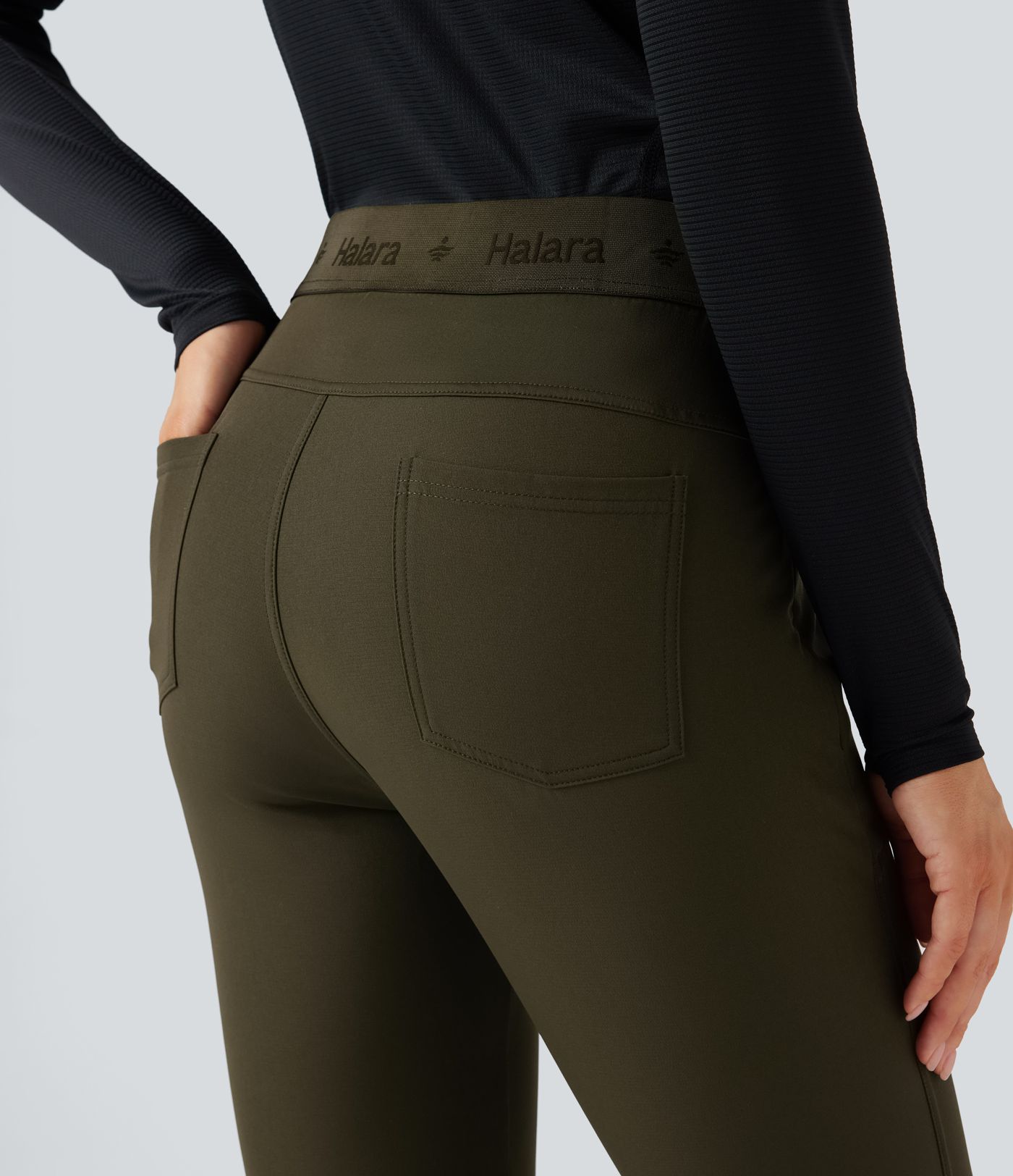 Water Repellent Mid Rise Hiking Pants with Zip Pockets