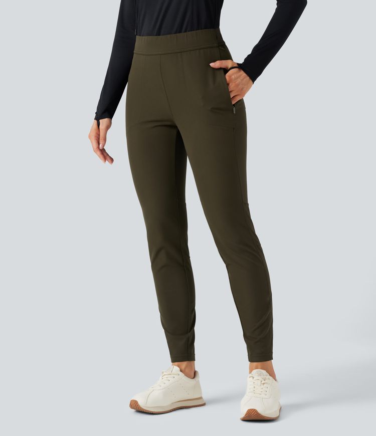 Water Repellent Mid Rise Hiking Trousers with Zip Pockets