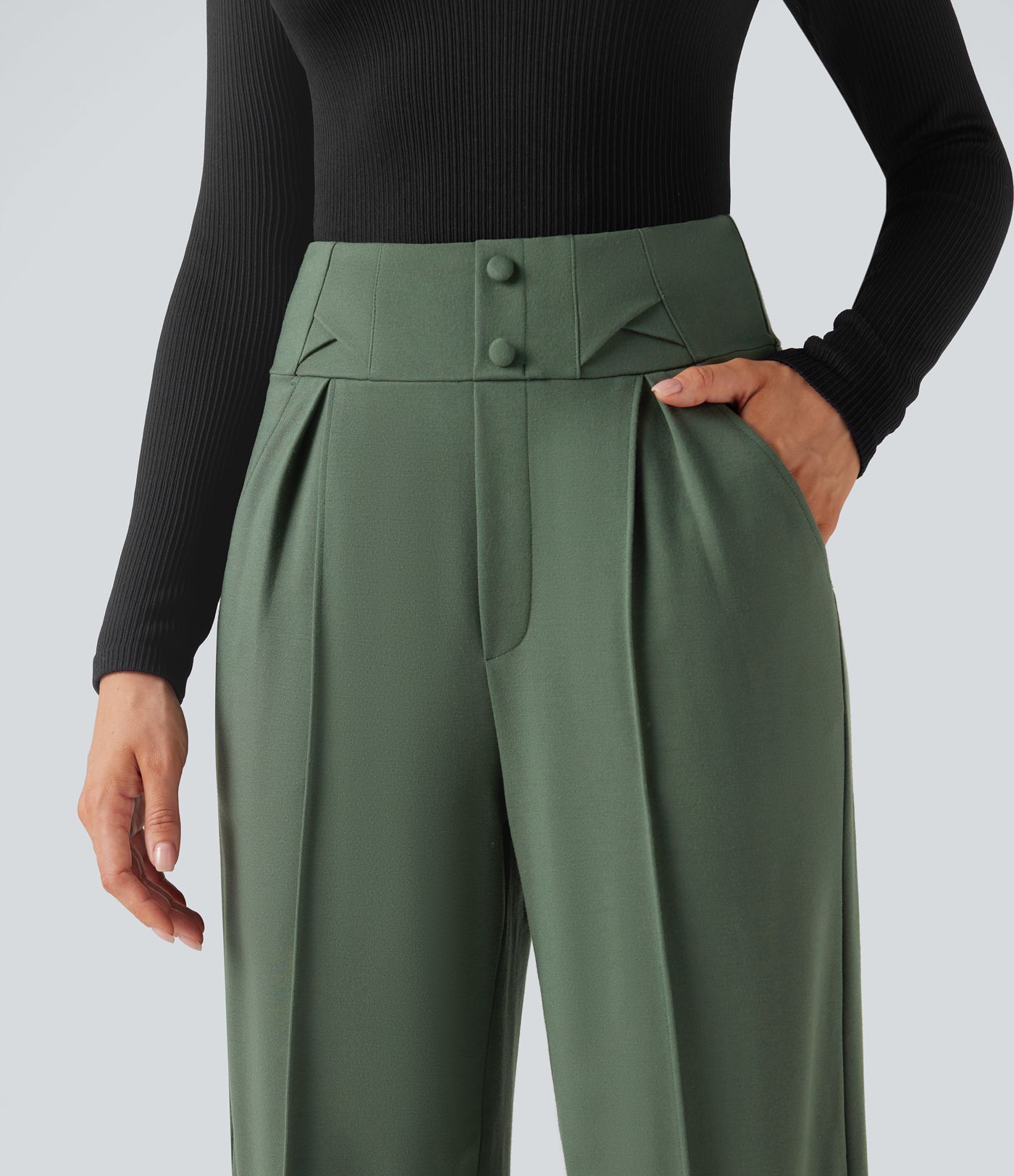 Halara Flex™ High Waisted Straight Leg Work Pants with Pockets