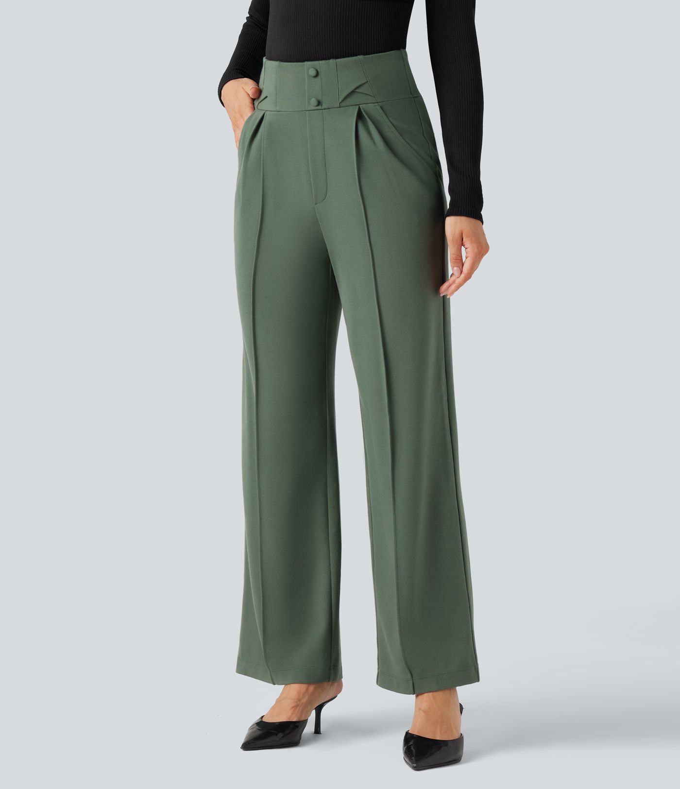 Halara Flex™ High Waisted Straight Leg Work Pants with Pockets