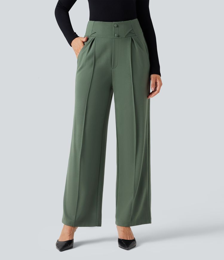 Halara Flex™ High Waisted Straight Leg Work Pants with Pockets