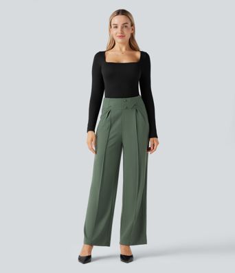 Halara Flex™ High Waisted Straight Leg Work Pants with Pockets
