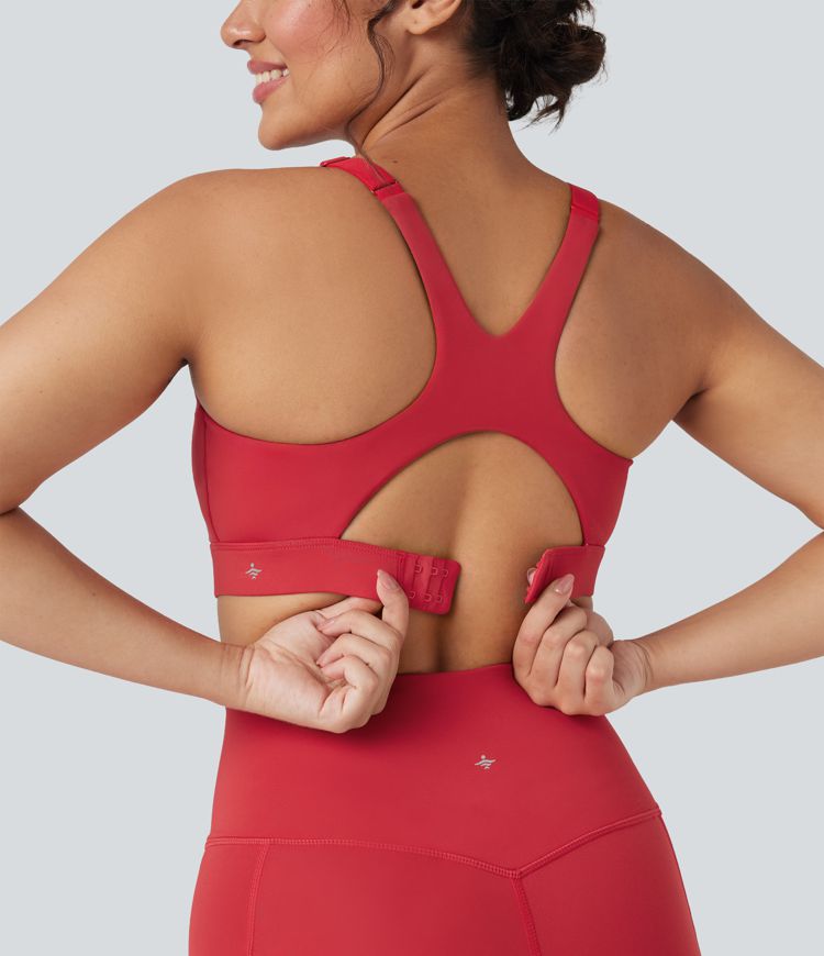 Soutien-gorge de sport d'entraînement SpeedWave™ soutien intermédiaire coques moulées perforé crochet réglable séchage rapide
