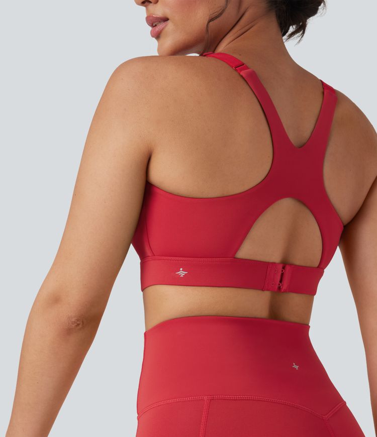 Soutien-gorge de sport d'entraînement SpeedWave™ soutien intermédiaire coques moulées perforé crochet réglable séchage rapide