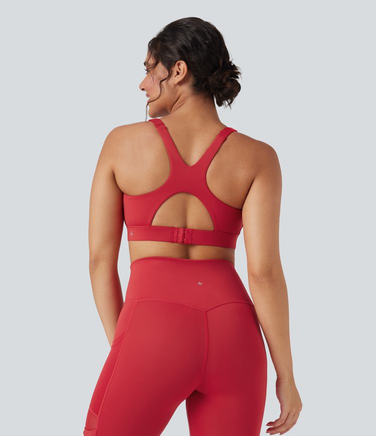 Soutien-gorge de sport d'entraînement SpeedWave™ soutien intermédiaire coques moulées perforé crochet réglable séchage rapide