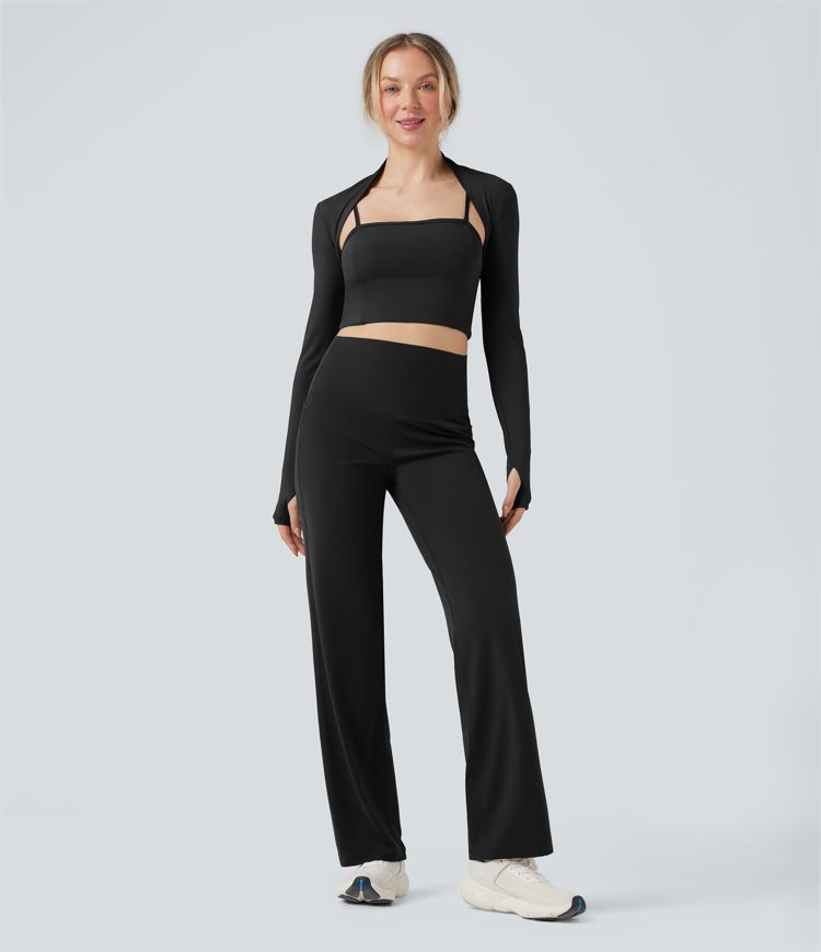 Halara UltraSculpt™ High-waisted Tummy Control Yoga Straight-leg Pants with Pockets