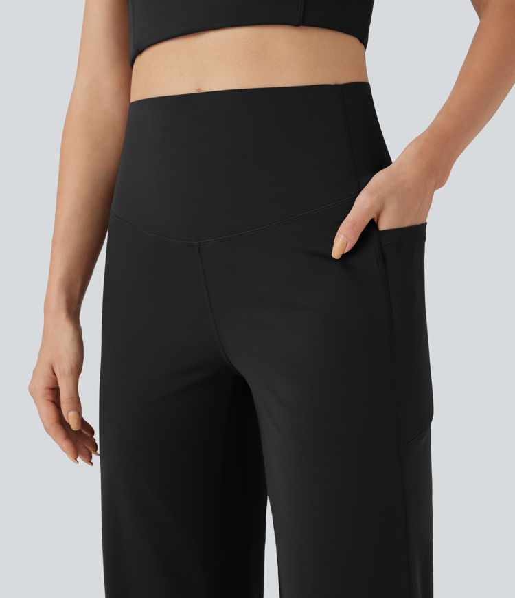 Halara UltraSculpt™ High-waisted Tummy Control Yoga Straight-leg Pants with Pockets