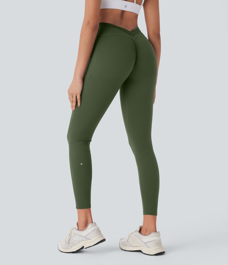 Halara UltraSculpt™ SoCinched High Waisted Tummy Control Butt Lifting Ruched Pocket Shaping Yoga Leggings