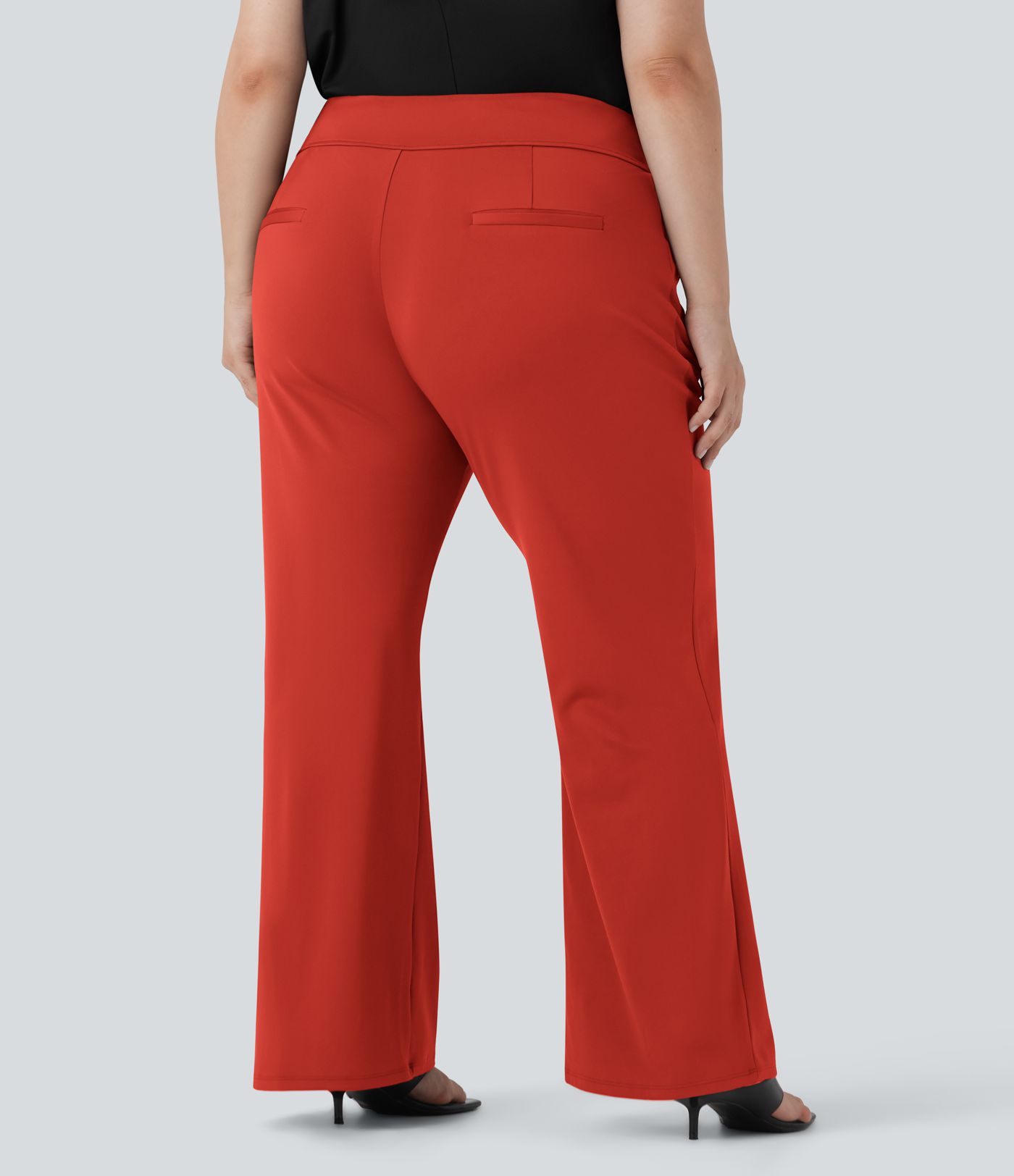 Plus Size Halara Flex™ DayStretch High Waisted Work Flare Pants with Side Zip Pockets