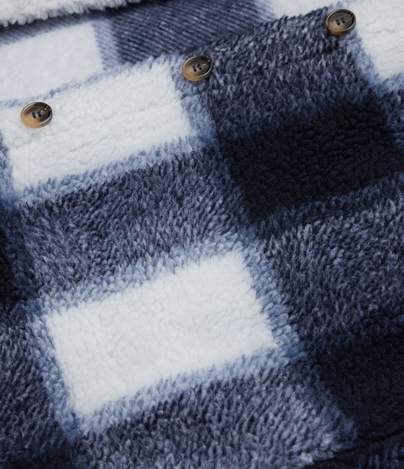 Shacket mit Kragen und langen Ärmeln, geschwungenem Saum – lässige Sherpa-Jacke mit Taschen