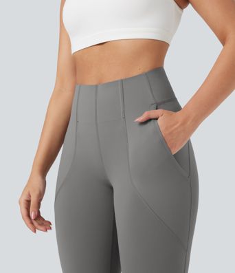 High Waisted Tummy Control Casual Leggings with Pockets