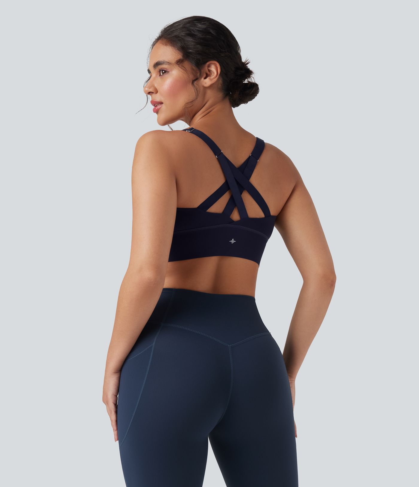 SpeedWave™ Medium Support Push Up Zipper Adjustable Buckle Quick Dry Running Sports Bra