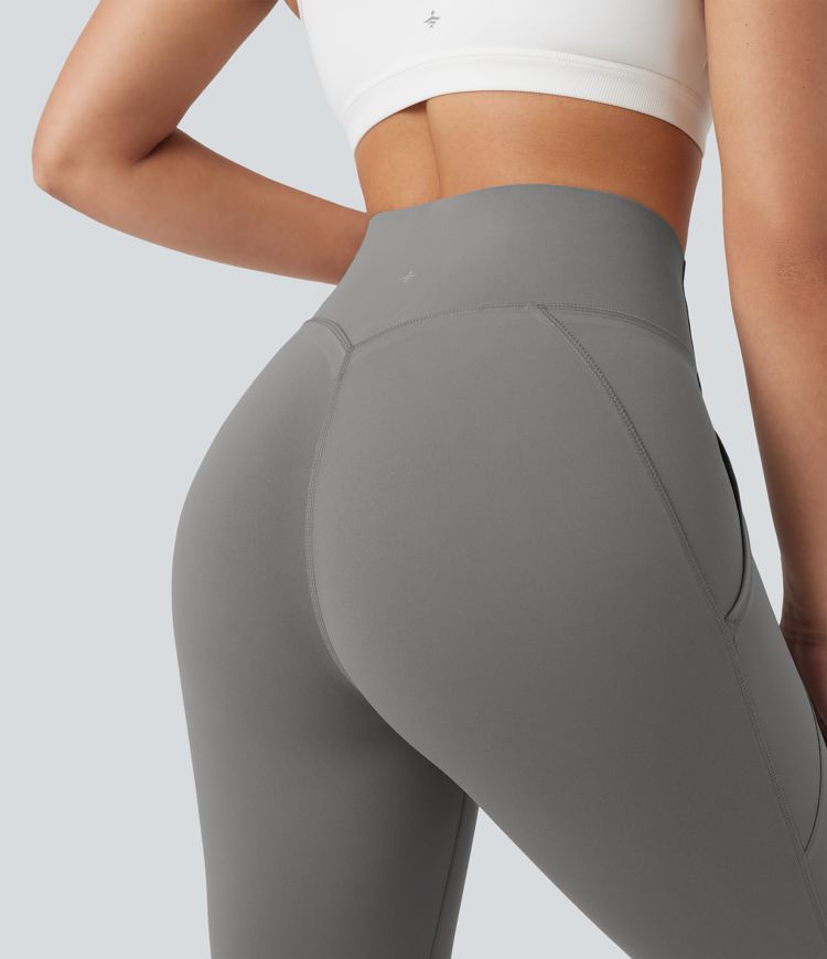 High Waisted Tummy Control Casual Leggings with Pockets