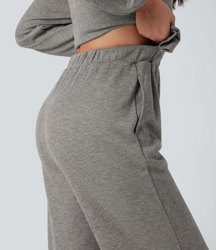 Half Zip Long Sleeve Wide Leg Casual Jumpsuit with Pockets-Easy Peezy Edition