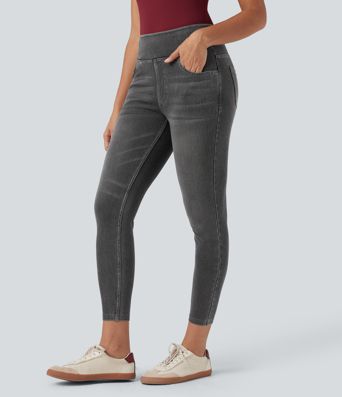 Halara Flex™ High Waisted Pockets Denim Casual Leggings