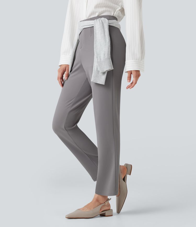 Halara Flex™ High Waisted Tapered Crepe Work Trousers