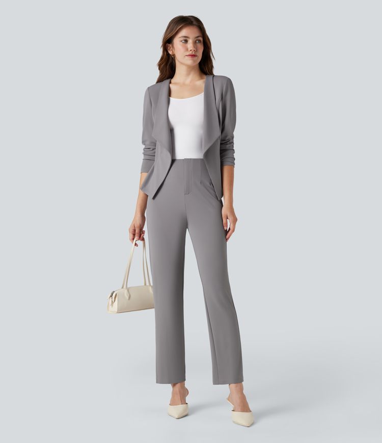 Halara Flex™ High Waisted Tapered Crepe Work Trousers