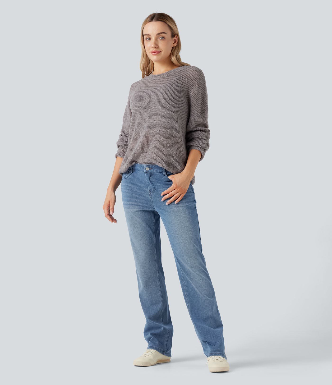 Halara Flex™ Low Rise Slim Casual Lightweight Jeans with Pockets