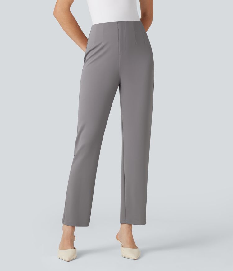 Halara Flex™ High Waisted Tapered Crepe Work Trousers