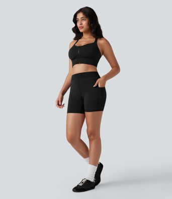 SpeedWave™ Lauf-Sport-BH, mittlerer Halt, Push-up, Reißverschluss, verstellbare Schnalle, schnelltrocknend, D–F-Cups