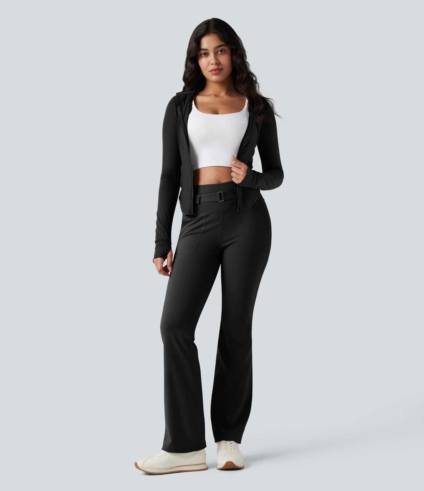 DayStretch High Waisted Tummy Control Bootcut Hiking Leggings with Pockets