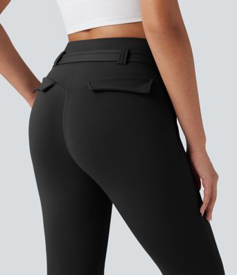 DayStretch High Waisted Tummy Control Bootcut Hiking Leggings with Pockets