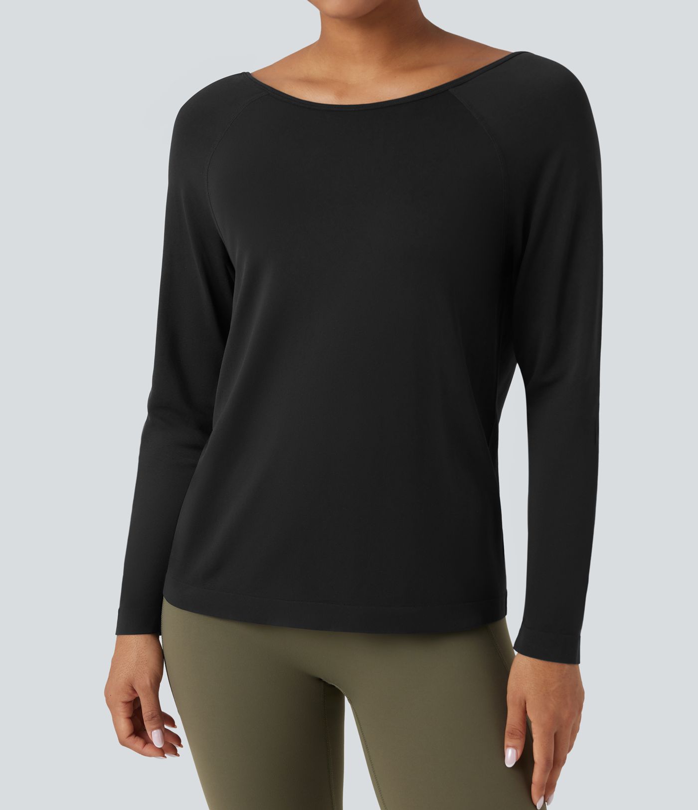 OneForm Seamless Flow Scoop Neck Long Sleeve Workout Sports Top OneForm Seamless Flow Scoop Neck Long Sleeve Workout Sports Top