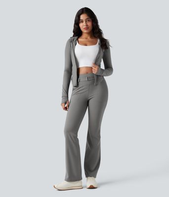DayStretch High Waisted Tummy Control Bootcut Hiking Leggings with Pockets