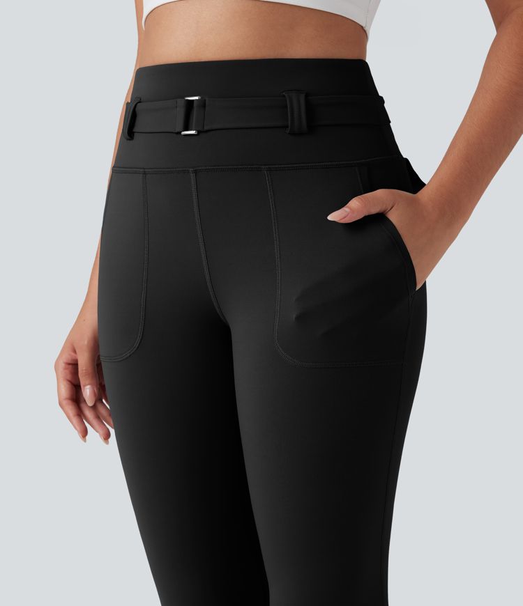 DayStretch High Waisted Tummy Control Bootcut Hiking Leggings with Pockets
