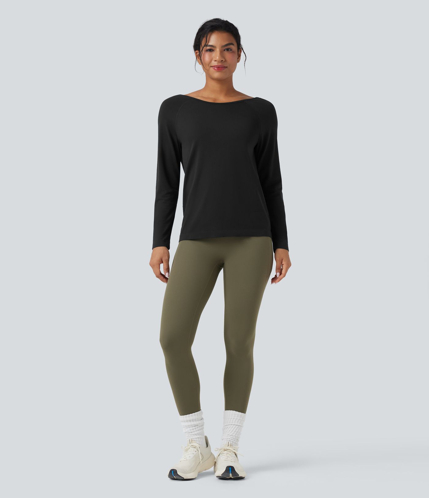 OneForm Seamless Flow Scoop Neck Long Sleeve Workout Sports Top OneForm Seamless Flow Scoop Neck Long Sleeve Workout Sports Top