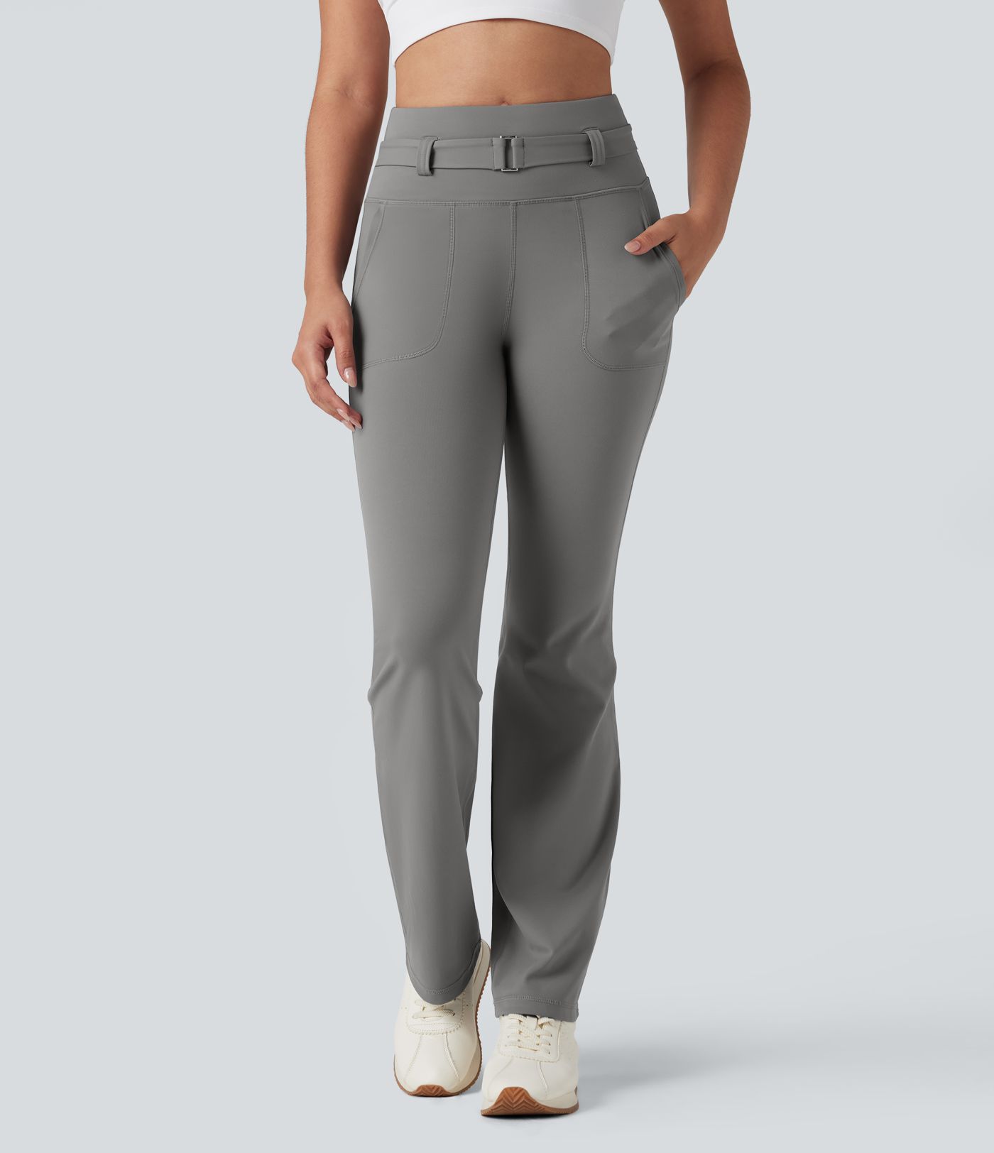 DayStretch High Waisted Tummy Control Bootcut Hiking Leggings with Pockets