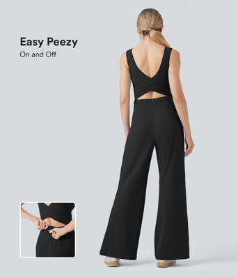 Legerer Crossover-Jumpsuit mit Taschen – Easy Peezy Edition