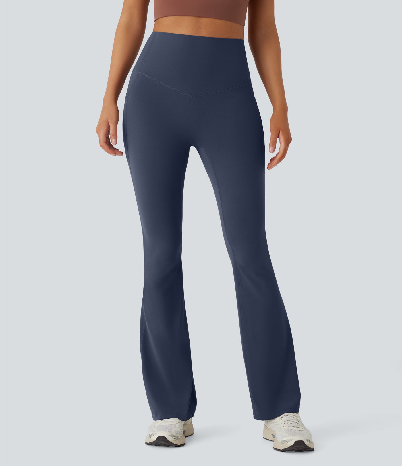 Halara UltraSculpt™ - Formende Bootcut-Yoga-Leggings mit hohem Bund, Seitentaschen und Bauchkontrolle
