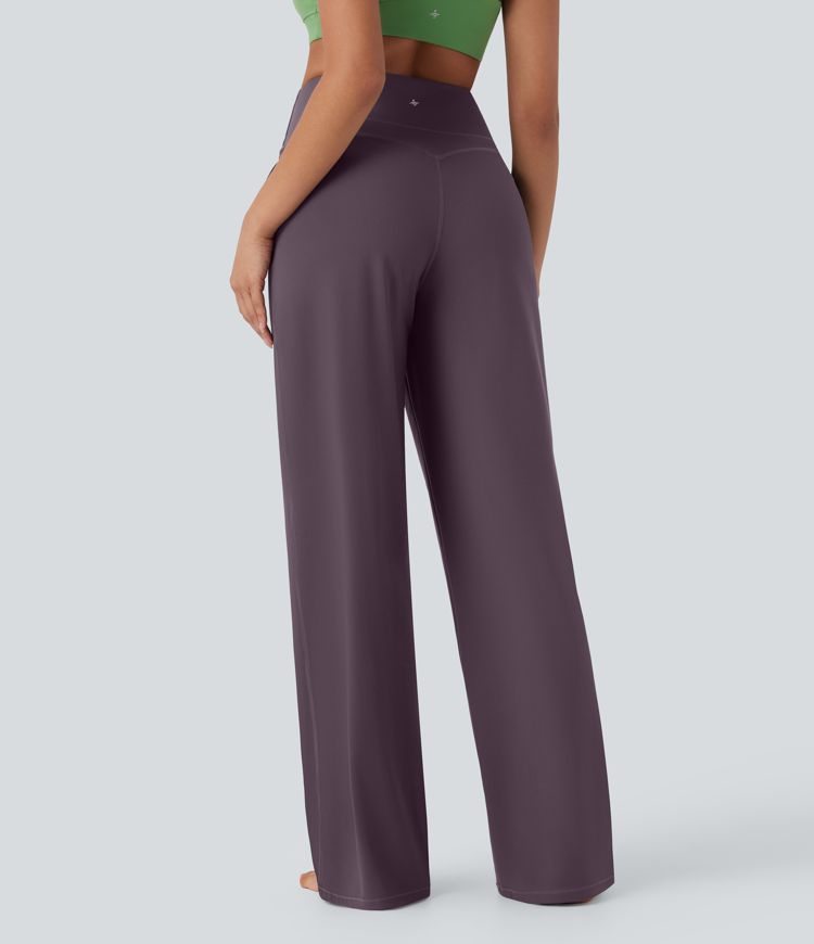Halara UltraSculpt™ High Waisted Tummy Control Straight Leg Yoga Trousers with Pockets