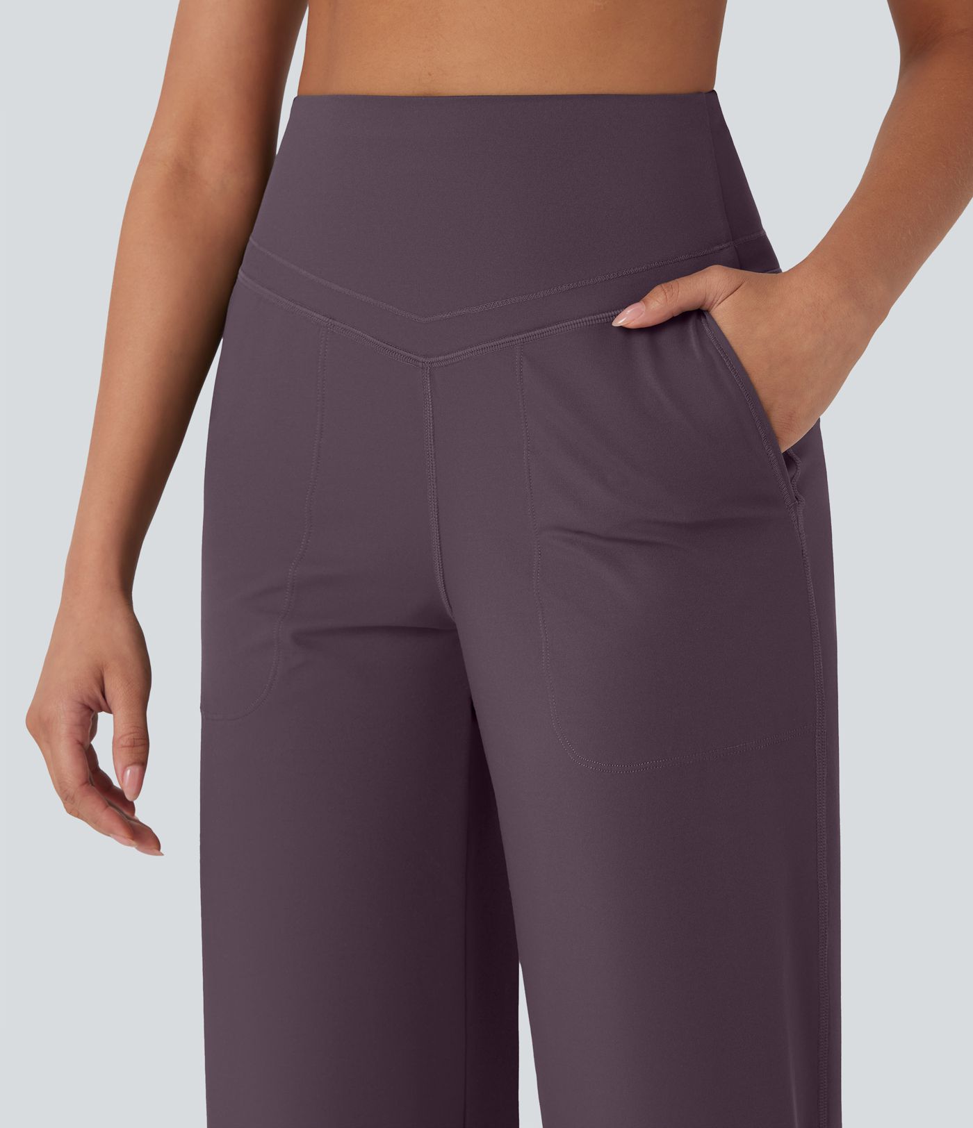 Halara UltraSculpt™ High Waisted Tummy Control Straight Leg Yoga Trousers with Pockets