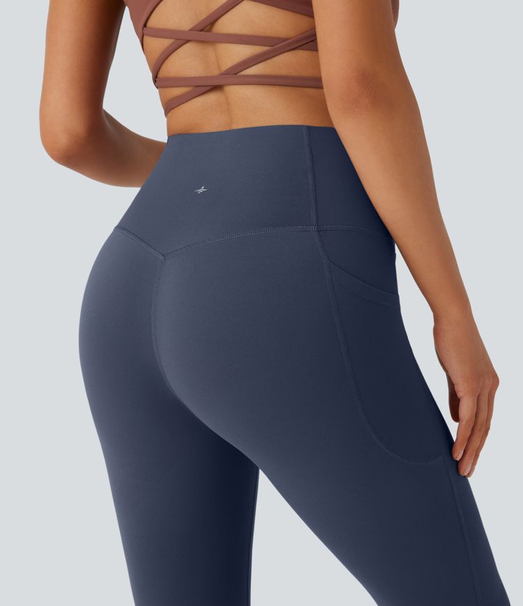 Halara UltraSculpt™ - Formende Bootcut-Yoga-Leggings mit hohem Bund, Seitentaschen und Bauchkontrolle