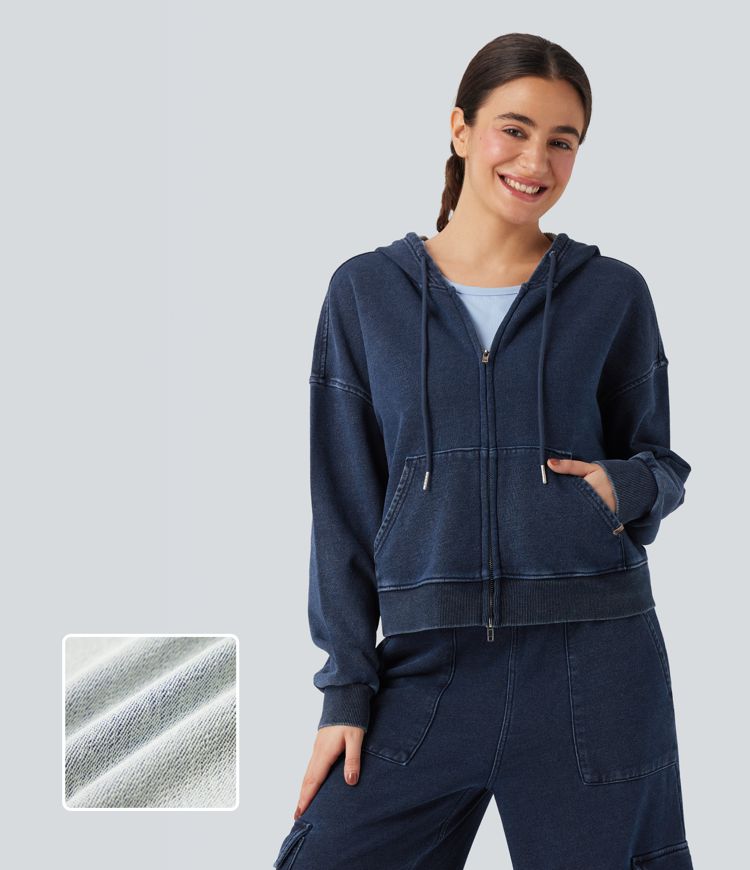 Hooded Long Sleeve Casual Blouse
