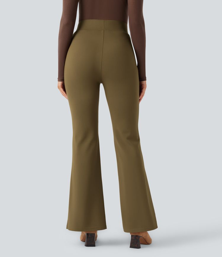 High Waisted Flare Suit Work Pants