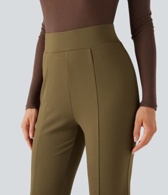 High Waisted Flare Suit Work Pants