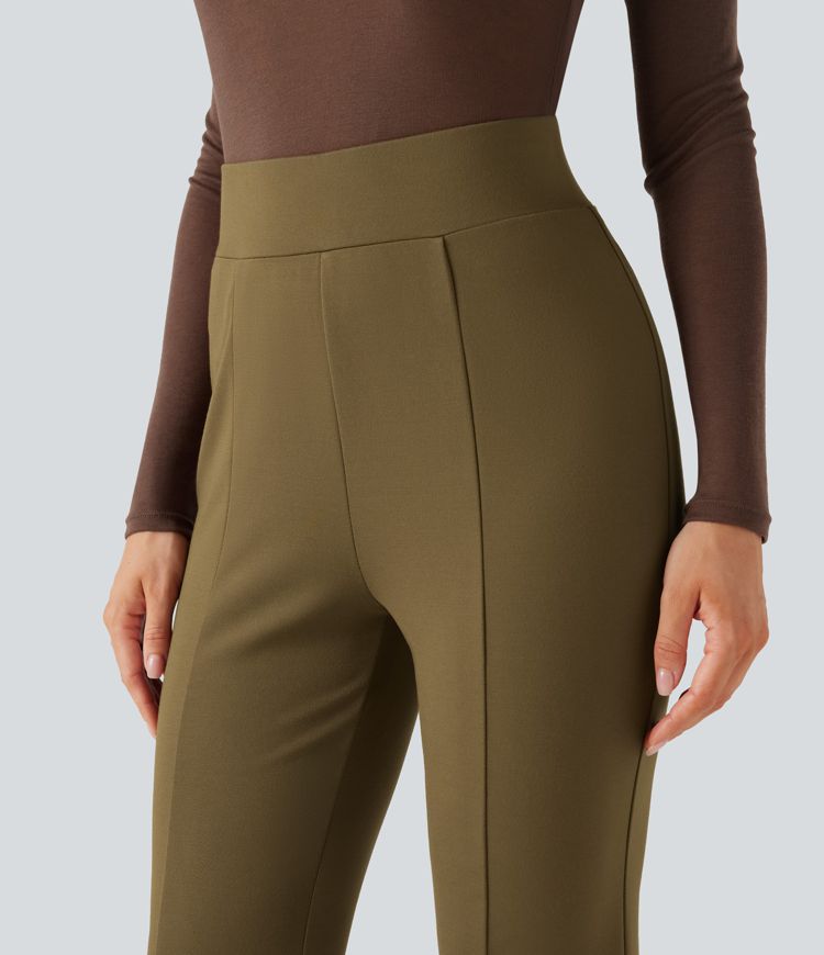 High Waisted Flare Suit Work Pants