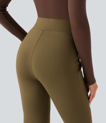 High Waisted Flare Suit Work Pants