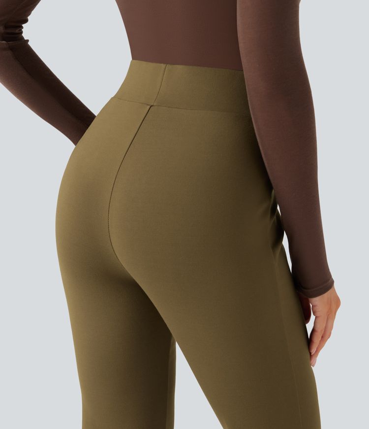 High Waisted Flare Suit Work Pants